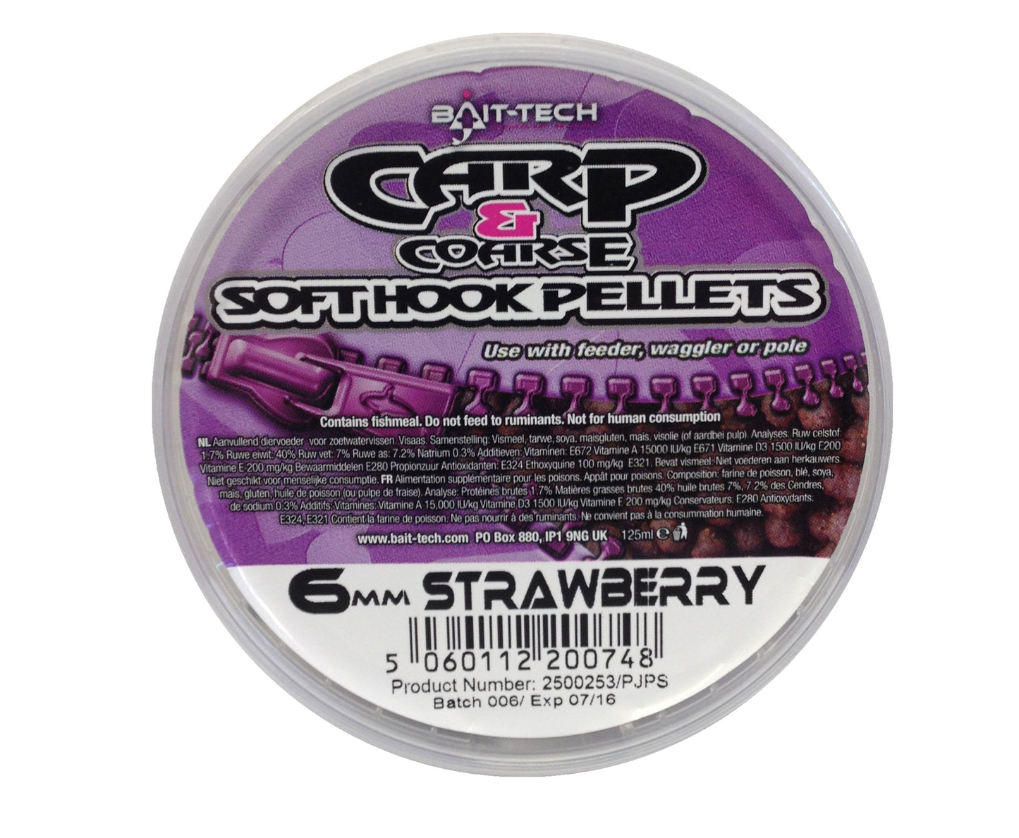 Soft Hook Pellets Strawberry 6mm (90g)