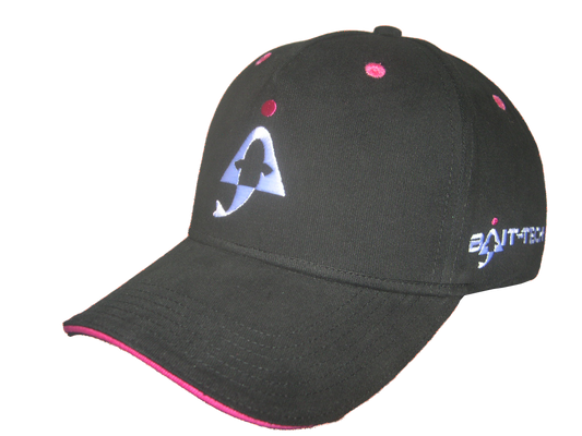 Bait- Tech Baseball Cap Black Pink Trim