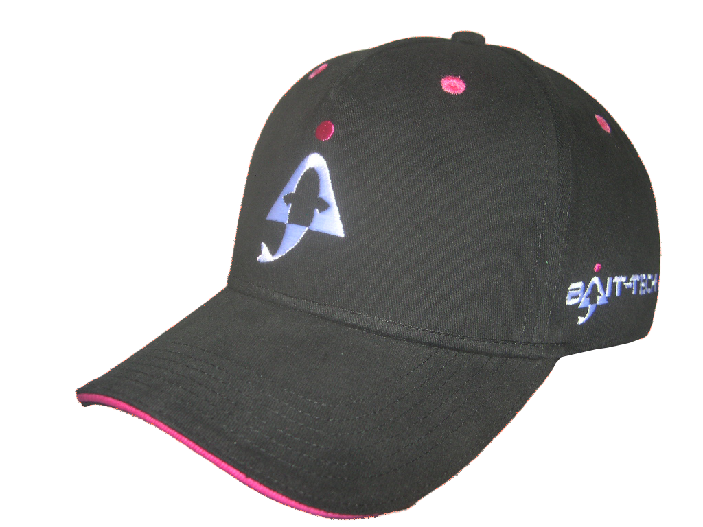 Bait- Tech Baseball Cap Black Pink Trim